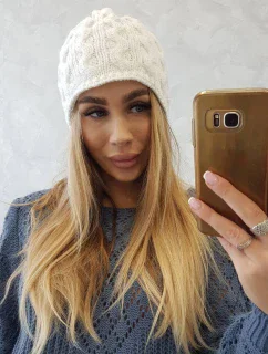 Fleecová čepice Teresa K285 bílá
