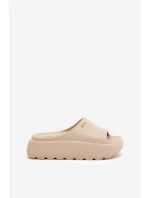 Dámské Pěnové Pantofle Na Platformě Big Star RR274A569 Béžové