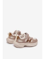 Dětské Sportovní Boty Tenisky Na Suchý Zip Béžové Selinea