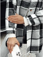 Dámské oversize košilové sako PLAIDIFY černé FashionStreet TY4752