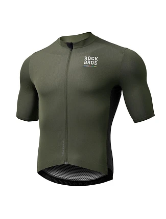 Cyklistický dres Rockbros 15220004002 ROAD TO SKY, pánský, s krátkým rukávem, velikost S – zelený Cyklistický dres Rockbros 15220004002 ROAD TO SKY, pánský, s krátkým rukávem, velikost S – zelený