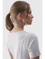 Dámské Hladké Tričko S Logem Šedé 4F