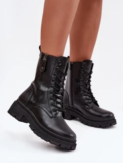 Dámské pracovní kotníky s vyhříváním s dvojitým zipem černé Perlina