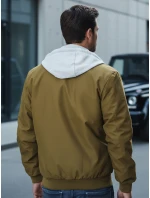 Pánská bunda bomber s kapucí zelená FashionStreet TX5022