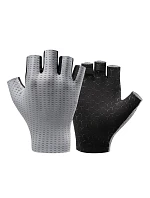 Prodyšné cyklistické rukavice Rockbros, krátké prsty, velikost: M - šedé