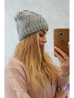 Fleecová čepice Sylwia K244 světle šedá Fleecová čepice Sylwia K244 světle šedá