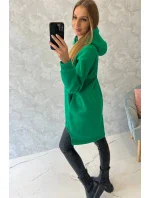 Zateplená mikina s delšími zády světle zelená Zateplená mikina s delšími zády světle zelená