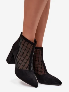 Dámské botky na sloupku D&A – černé