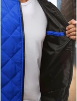 Pánská prošívaná bunda bomber modrá TX2214