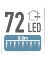 LED SVĚTLA VENKOVNÍ 72 VEDL STUDENÁ BÍLÁ ČASOVAČ