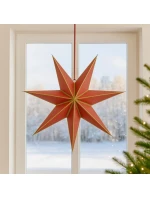 FSC závěsný papír DECORATIVE STAR 18x60CM RED 7 odstínů MICA