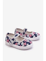 Dětské balerínky v květech námořnických modro-Šedá Noah