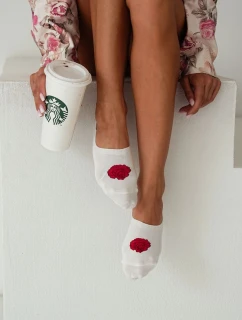 Dámské Bavlněné Mikroponožky Růžová Ecru