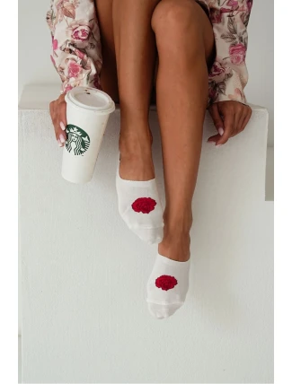 Dámské Bavlněné Mikroponožky Růžová Ecru