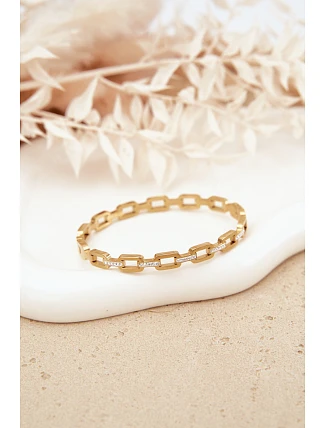 Zlatý dámský náramek zdobený zirkony Zlatý dámský náramek zdobený zirkony