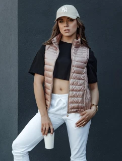 Dámská prošívaná vesta se stojáčkem STYLISHZ růžová FashionStreet TY4449