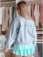 Dámská oversize džínová bunda STEFANIA modrá FashionStreet TY4895