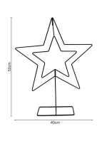 DEKORATIVNÍ HVĚZDICOVÝ STOJAN KOVOVÝ 50CM ČERNÁ SLÍDA