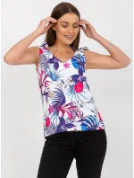 Dámský top WN TP 1482 4.67 bílý a tmavě modrý