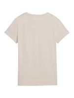 Dámské tričko Puma Ess Centered Cat Logo Tee, světle béžové, 692916 82