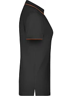 Daiber JN 727 Dámské piqué polo s kontrastní légou 02.0727 black/orange