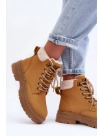 Dámské kožené trapery Hnědé Jette