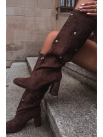 Dámské Zimní Kotníkové Boty Na Podpatku S Ozdobnými Detaily Čokoládové Lucinda Dámské Zimní Kotníkové Boty Na Podpatku S Ozdobnými Detaily Čokoládové Lucinda