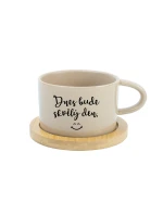 DNES BUDE SKVĚLÝ DEN - krémový hrníček makronka 200 ml DNES BUDE SKVĚLÝ DEN - krémový hrníček makronka 200 ml