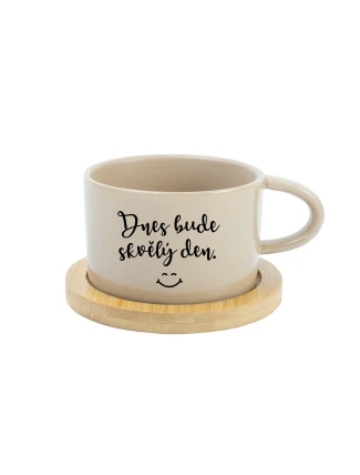 DNES BUDE SKVĚLÝ DEN - krémový hrníček makronka 200 ml DNES BUDE SKVĚLÝ DEN - krémový hrníček makronka 200 ml