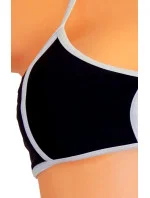 Dámské plavky dvoudílné sexy bikiny SULTRY polstrované košíčky zdobené bílými lemy černé - Černá - OEM Dámské plavky dvoudílné sexy bikiny SULTRY polstrované košíčky zdobené bílými lemy černé - Černá - OEM