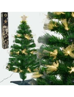 DEKORATIVNÍ VÁNOČNÍ STROMEK Z OPTICKÝCH VLÁKEN TEPLÁ BÍLÁ 120CM