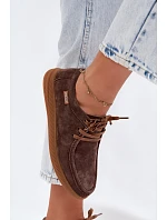 Polobotky z přírodního semiše Vinceza 95391 Hnědé