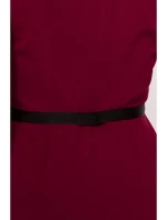 S427 Peplum šaty - bordó