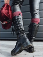 JINOVA dámské prošívané černé boty FashionStreet ZY0504