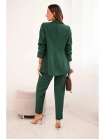 Elegantní souprava saka a kalhot tmavě zelená Elegantní souprava saka a kalhot tmavě zelená