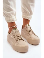 Dámské tenisky na platformě Lee Cooper LCW-24-31-2181 béžové Dámské tenisky na platformě Lee Cooper LCW-24-31-2181 béžové