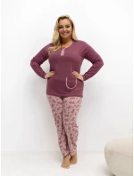 Pyžamo DU PI FP 508.57 tmavě růžové