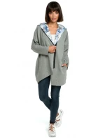 B091 Mikina na zip Oversized - černá B091 Mikina na zip Oversized - černá