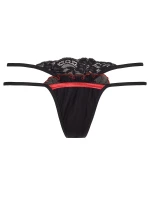 Svůdná tanga V-8298 černá/červená - Axami