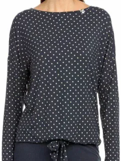 Dámské pyžamo 15068 - 572 tmavě modrá s puntíky - Vamp