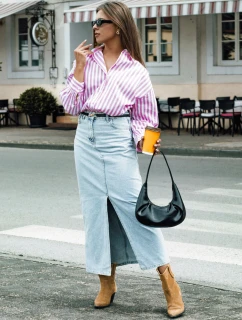 Modrá džínová sukně VIRTON FashionStreet CY0463