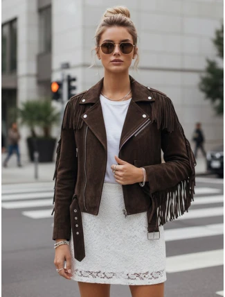 Dámská semišová bunda s třásněmi FashionStreet TY5573