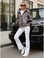 Dámská přechodná bunda v leopardí růžové barvě FashionStreet TY5550