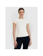 Dámské rychleschnoucí tričko na jógu a pilates 4F 4FWSS25TFTSF1270-11S Dámské rychleschnoucí tričko na jógu a pilates 4F 4FWSS25TFTSF1270-11S