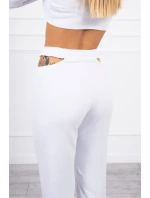 Sada s halenkou top bílá