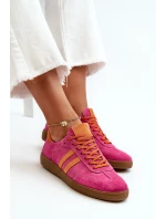 Zazoo N1068 Nízké Dámské Semišové Tenisky Fuksie