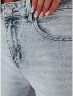 Dámské džínové kalhoty s kamínky DIAMONTI blue FashionStreet UY2475