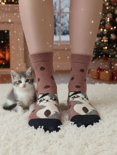 Ponožky WiK 002 Angora dámské 02 Cats 35-42
