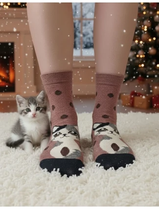 Ponožky WiK 002 Angora dámské 02 Cats 35-42