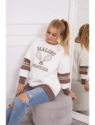 Zateplená mikina Malibu ecru+mocca Zateplená mikina Malibu ecru+mocca